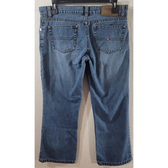 Tommy Hilfiger Blue Cropped Low Rise Denim Jeans 6 Lightweight Soft Straight Leg - Picture 2 of 7